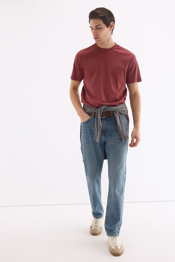 Pedro del Hierro Camiseta b&aacute;sica logo Burdeos