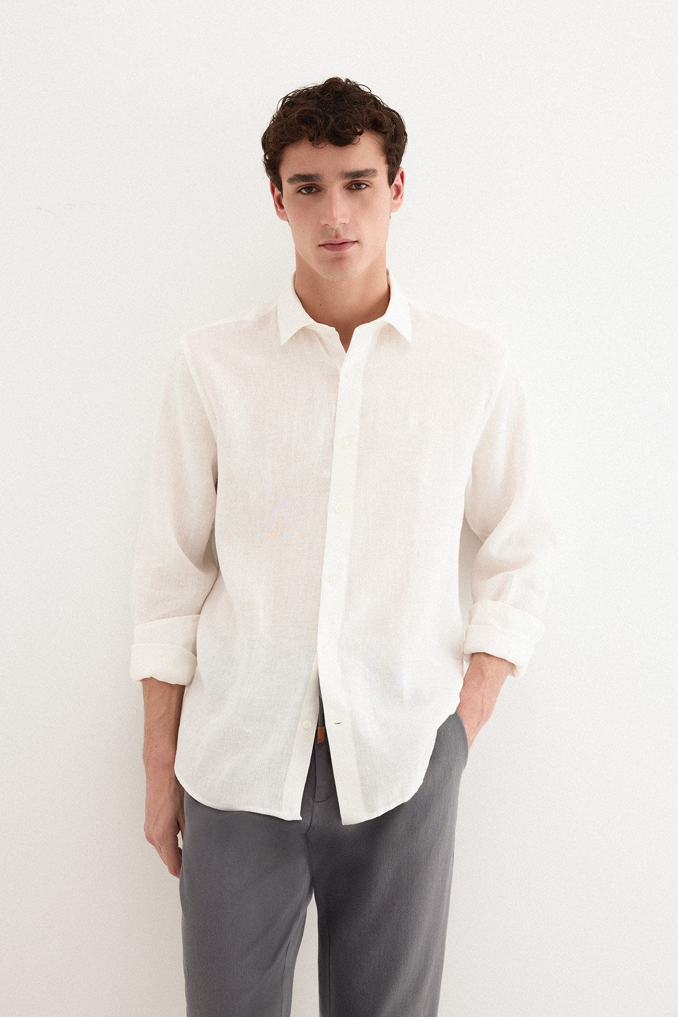 Pedro del Hierro Camisa lino lisa