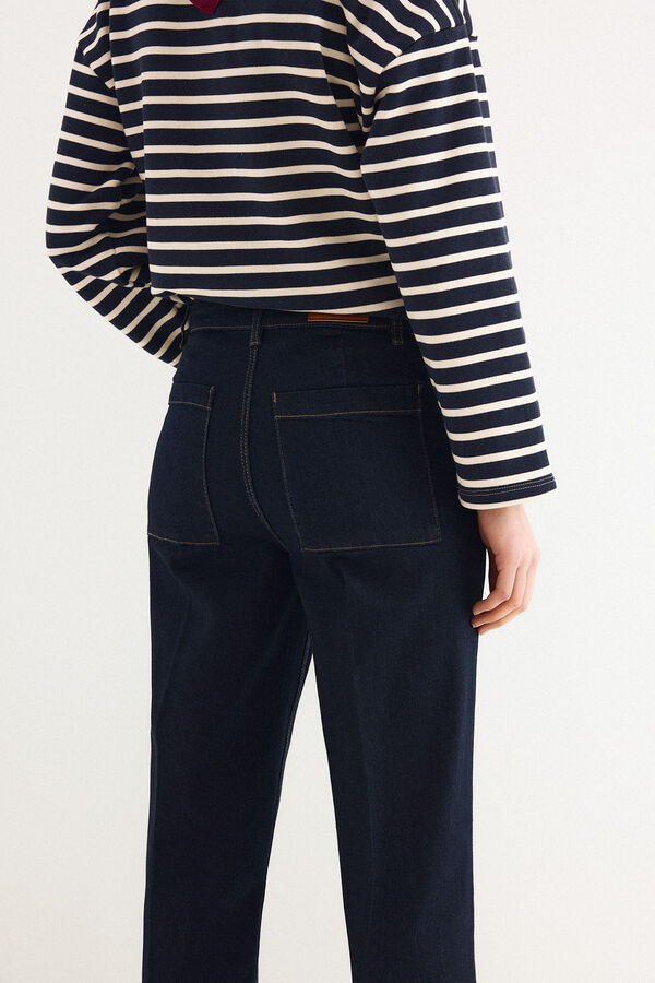 Pedro del Hierro Jeans capri wide leg Azul