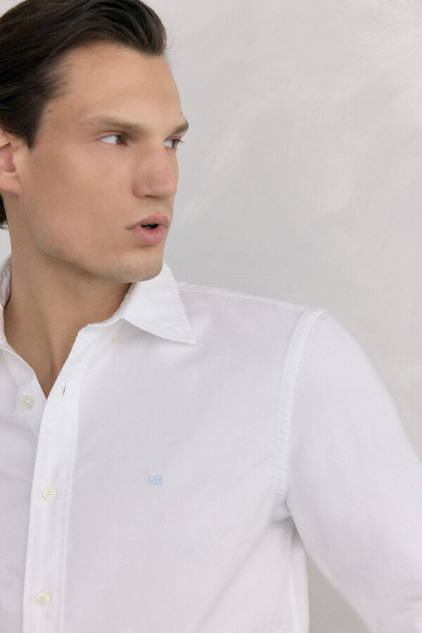 Pedro del Hierro Camisa iconic oxford liso Blanco