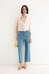 Pedro del Hierro Jeans stove pipe cropped Azul
