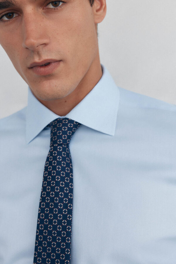 Pedro del Hierro Camisa pu&ntilde;o gemelos non iron + antimanchas Azul