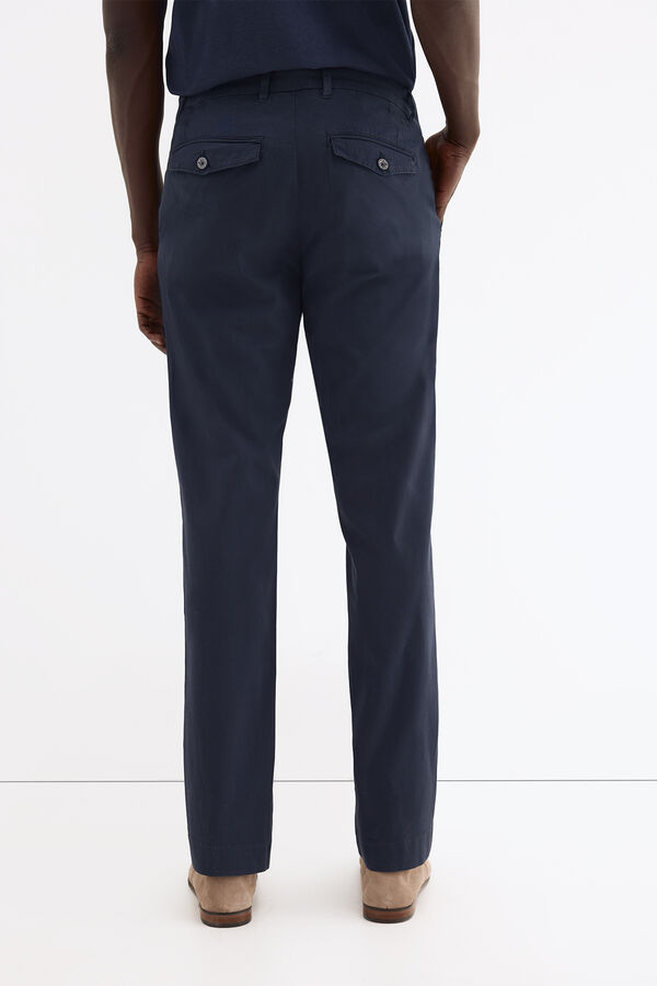 Pedro del Hierro Pantal&oacute;n chino estructura regular fit Azul