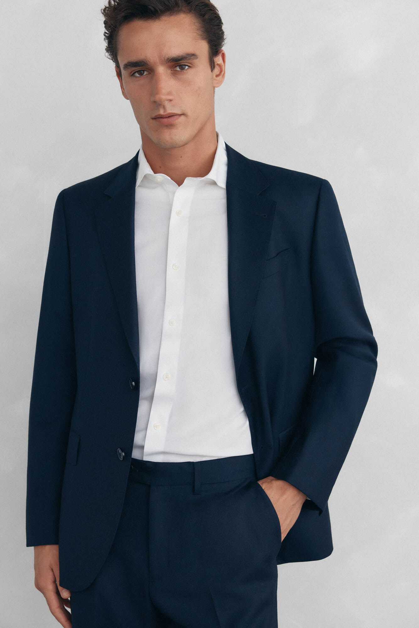 Pedro del Hierro Camisa vestir lisa non iron + antimanchas slim fit