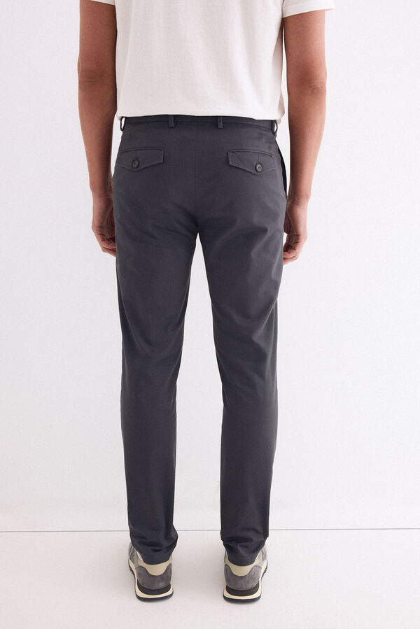 Pedro del Hierro Chino print slim Gris