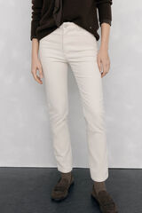 Pedro del Hierro Pantalones pana push up Crudo