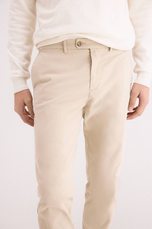 Pedro del Hierro Pantal&oacute;n chino slim fit Beige