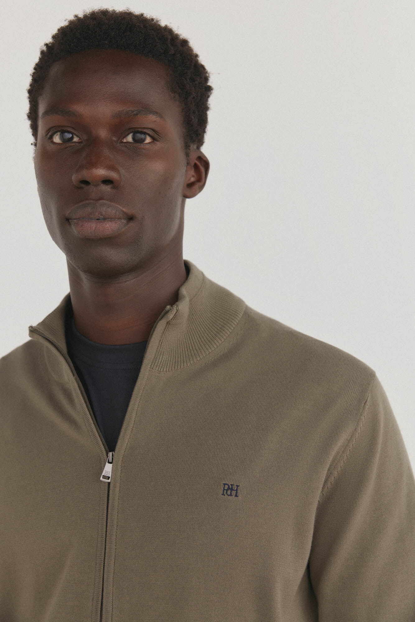 Pedro del Hierro C&aacute;rdigan fino algod&oacute;n premium cremallera