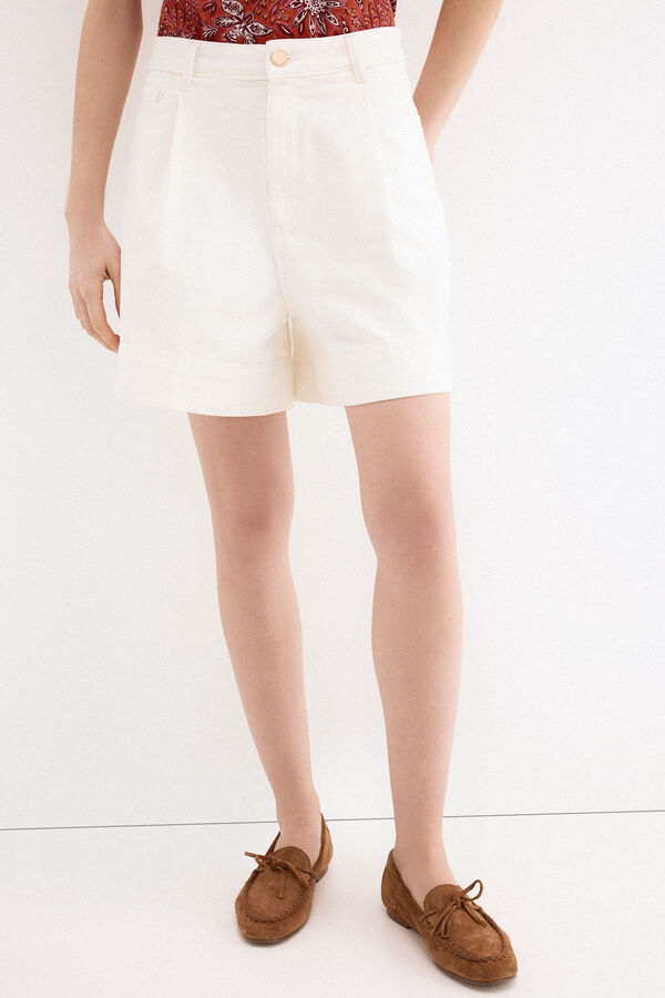 Pedro del Hierro Short de mezclilla Beige