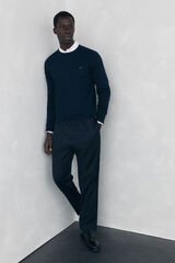 Pedro del Hierro Su&eacute;ter cuello redondo ajustado Azul