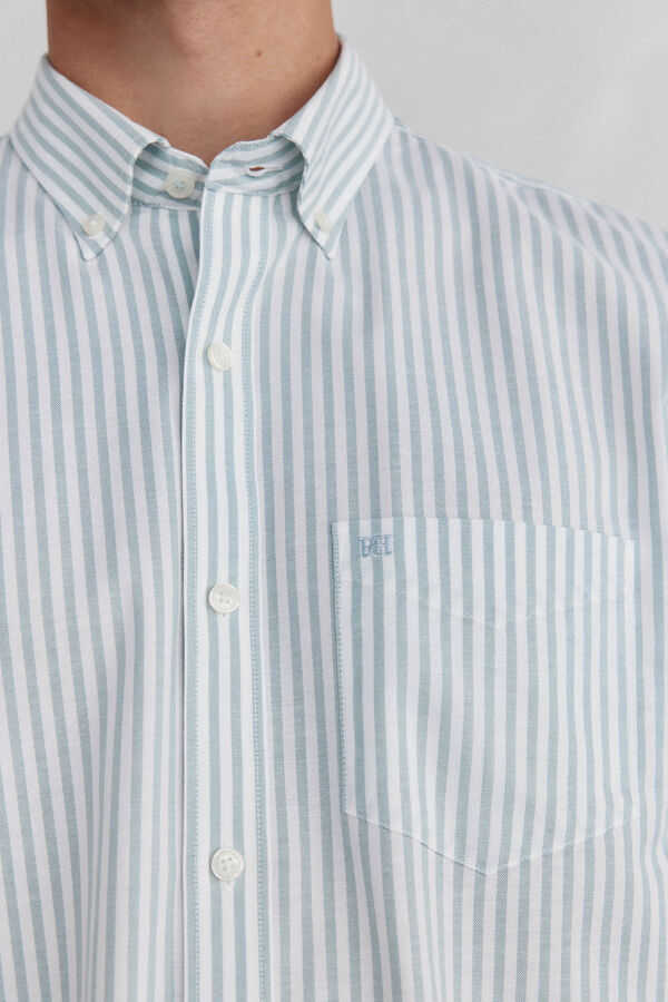 Pedro del Hierro Camisa de rayas oxford non iron Azul