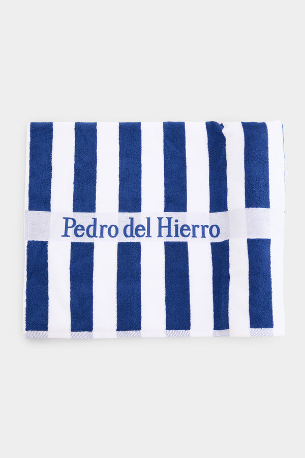 Pedro del Hierro Toalla playa rayas Azul