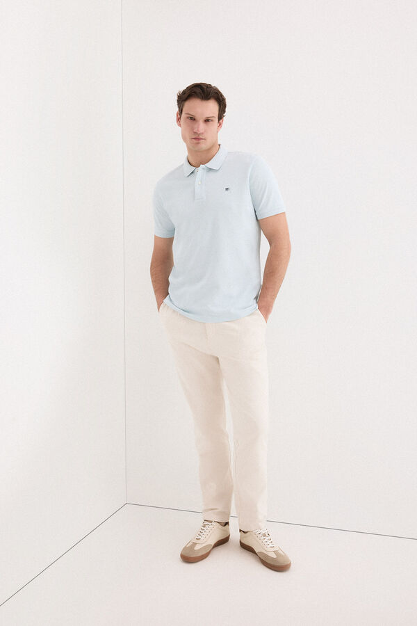 Pedro del Hierro Polo b&aacute;sico piqu&eacute; Azul