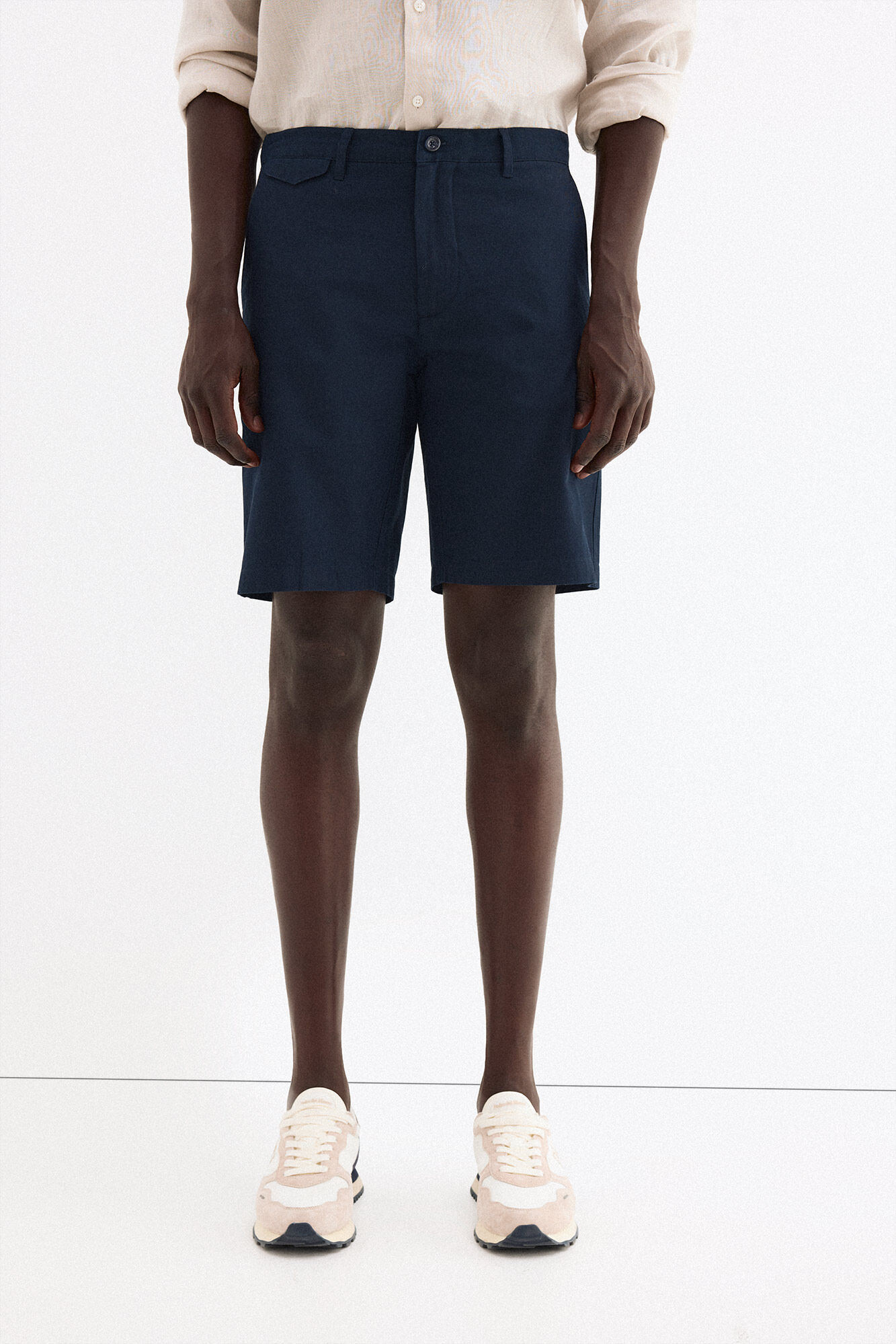 Pedro del Hierro Bermuda lino algod&oacute;n
