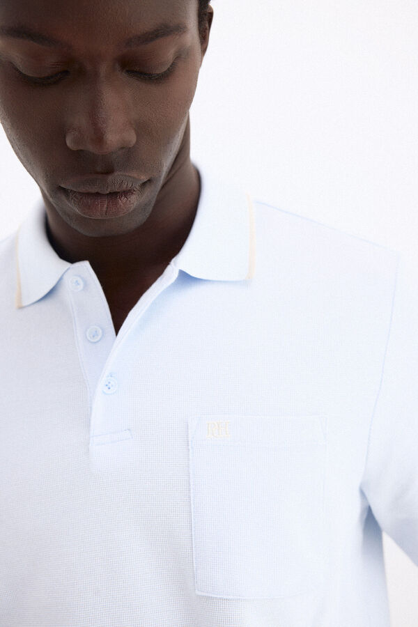 Pedro del Hierro Polo textura Azul