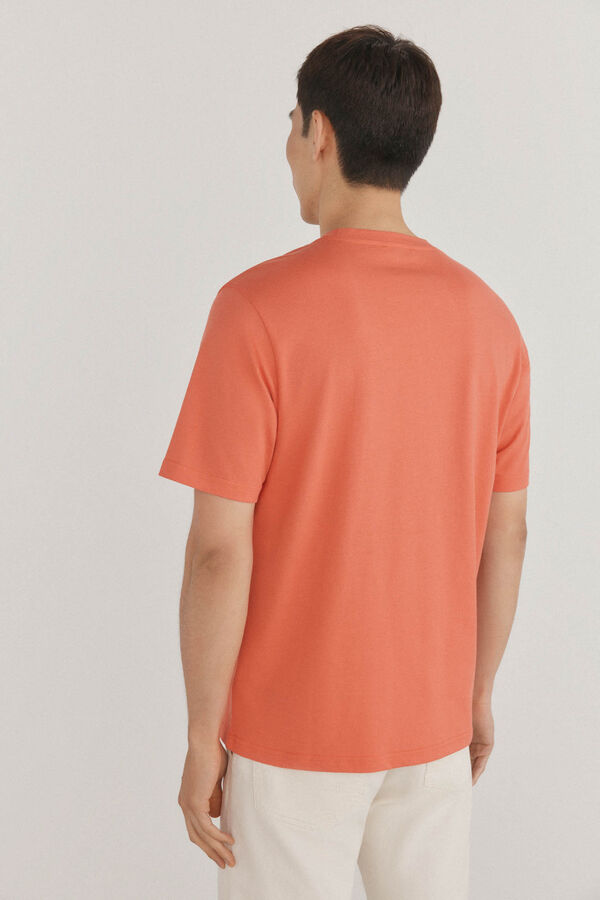 Pedro del Hierro Playera con logo en relieve Naranja