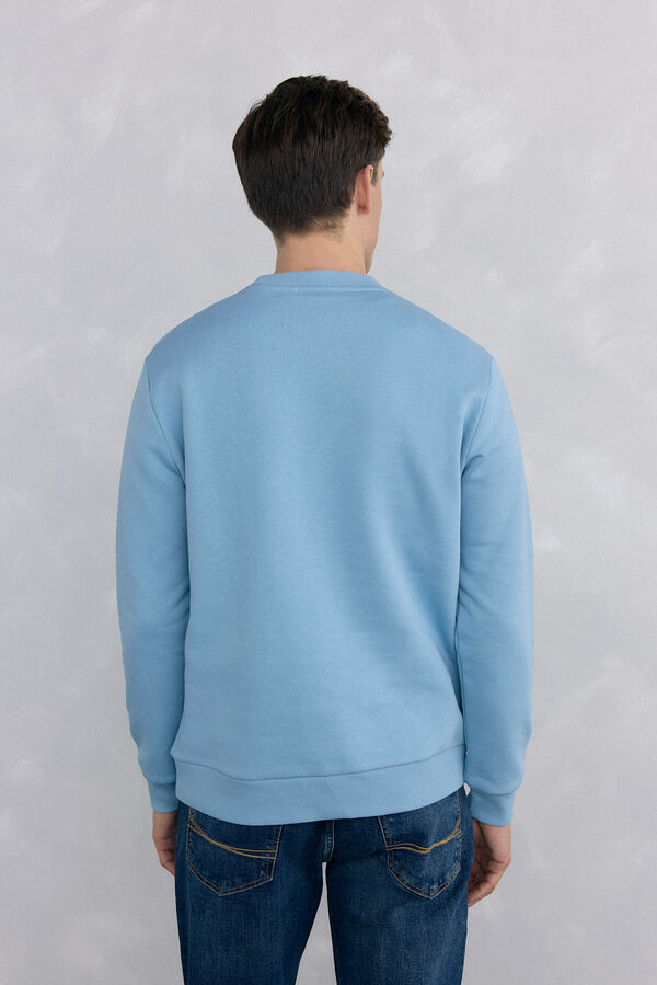 Pedro del Hierro Sudadera logo cuello caja Azul