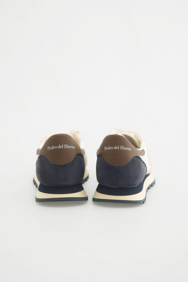 Pedro del Hierro Zapatilla piel y textil Beige