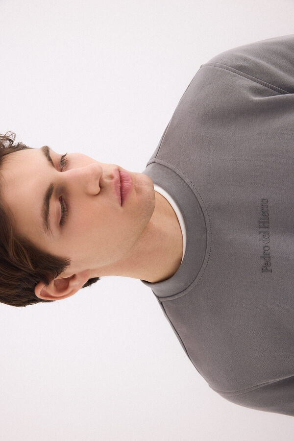 Pedro del Hierro Sudadera cuello caja Gris