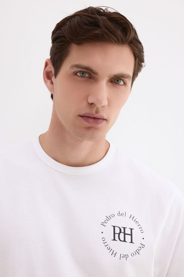 Pedro del Hierro Camiseta estampada logo Blanco