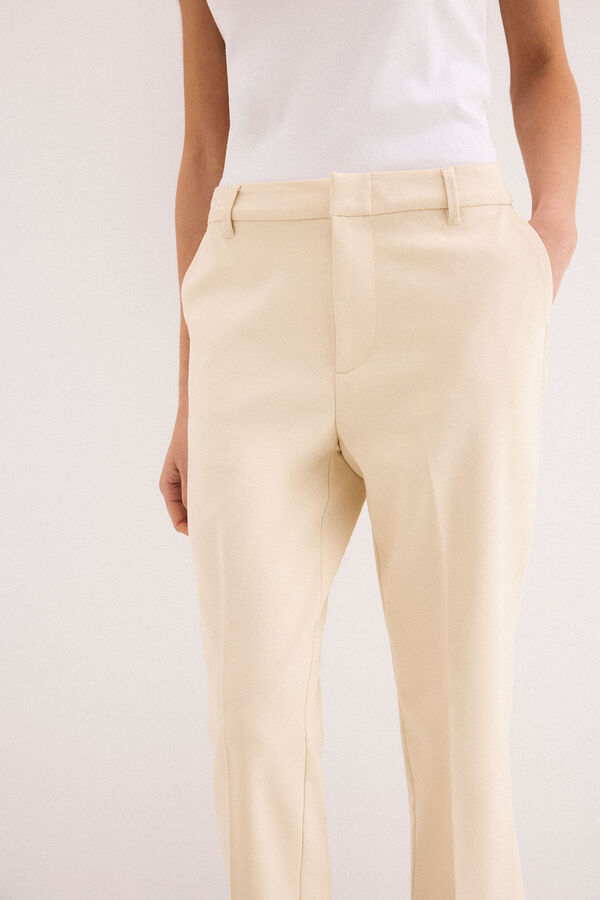Pedro del Hierro Pantalones rectos cl&aacute;sicos Beige