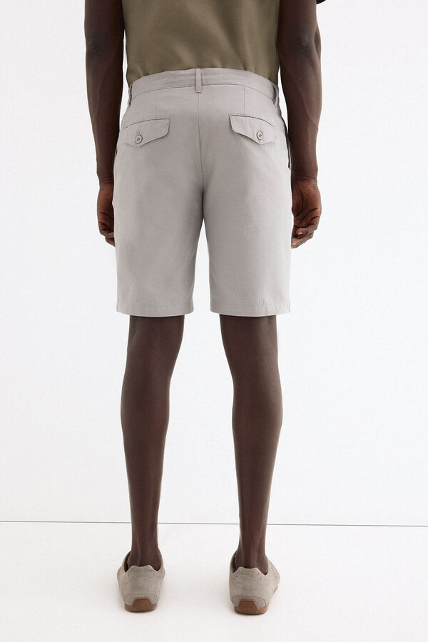 Pedro del Hierro Bermuda lino algod&oacute;n Gris