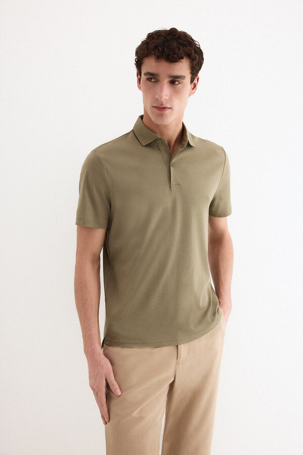 Pedro del Hierro Polo mercerizado Verde