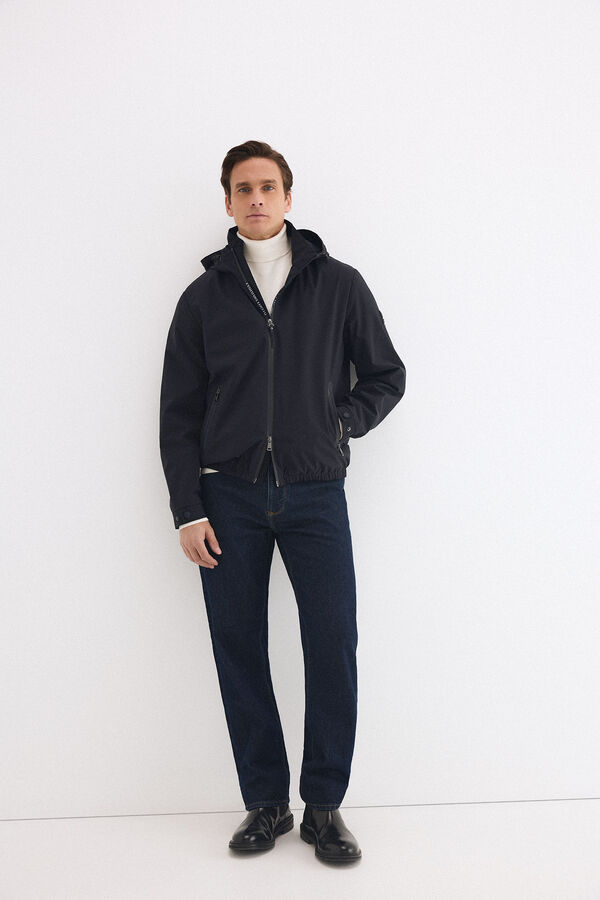 Pedro del Hierro Cazadora t&eacute;cnica ligera con capucha Azul