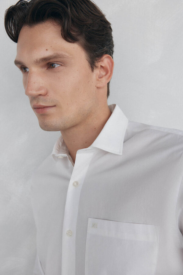 Pedro del Hierro Camisa lisa popel&iacute;n Blanco