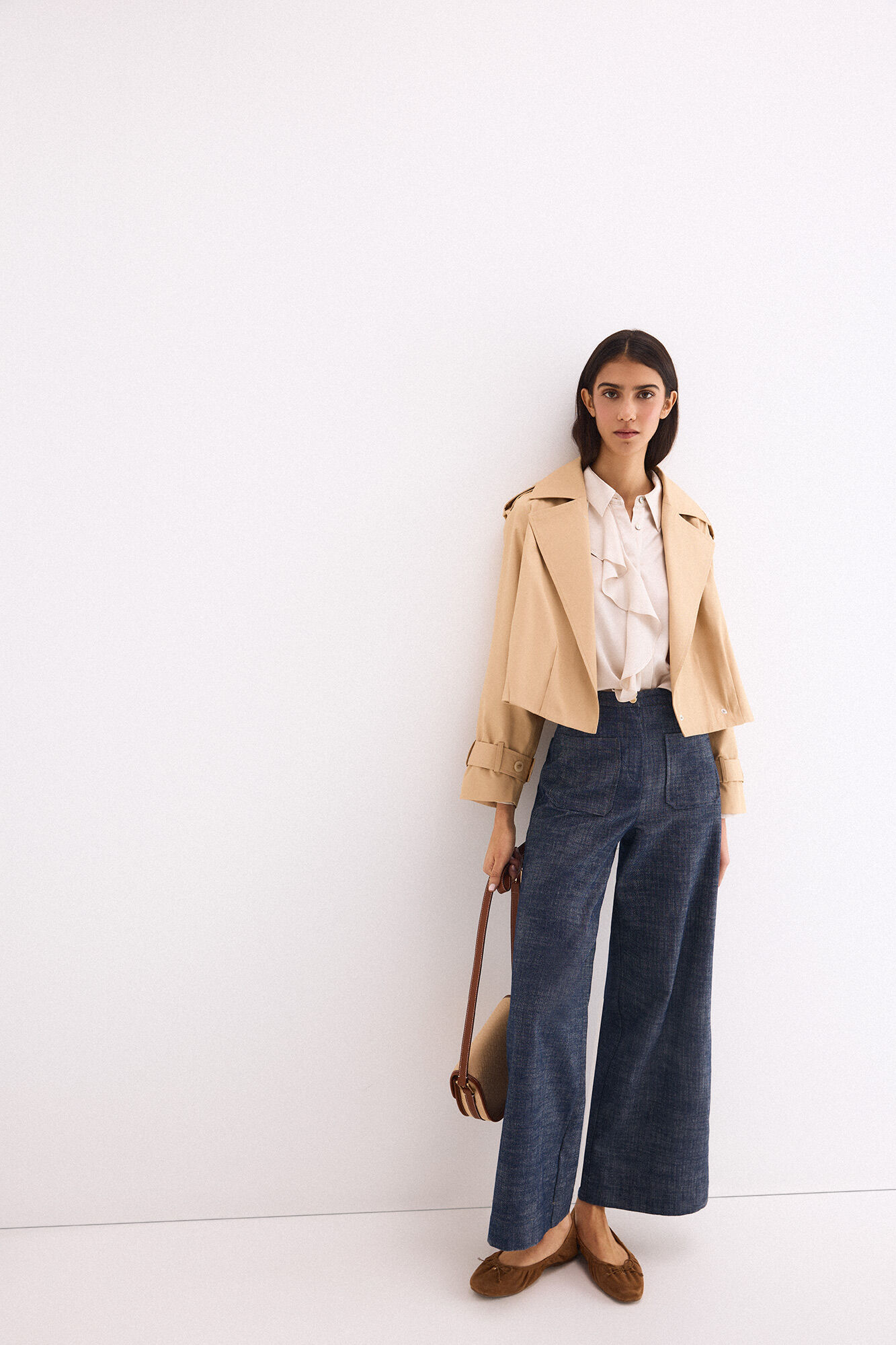 Pedro del Hierro Camisa satinada con volante