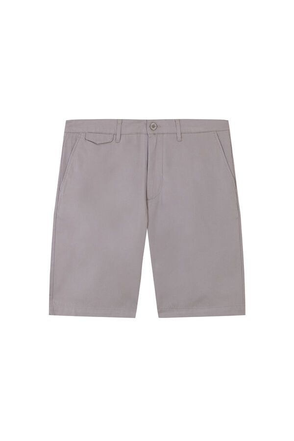 Pedro del Hierro Bermuda lino algod&oacute;n Gris