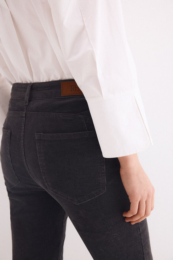 Pedro del Hierro Pantalones push up de pana Gris