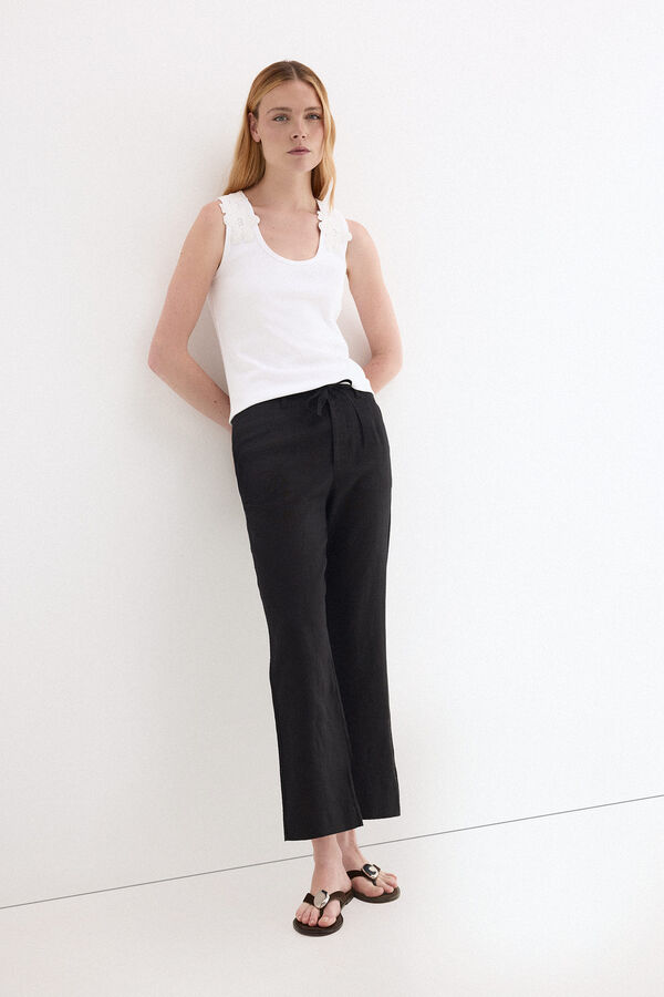 Pedro del Hierro Camiseta rib sin mangast Blanco