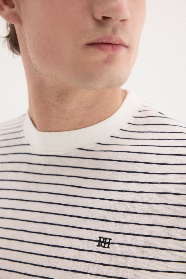 Pedro del Hierro Camiseta de rayas Crudo