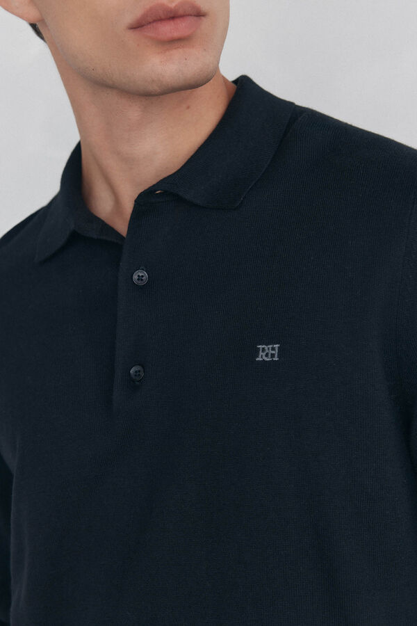 Pedro del Hierro Su&eacute;ter cuello polo Negro