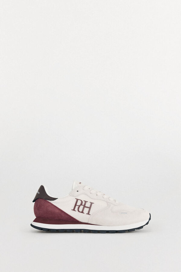 Pedro del Hierro Tenis de piel y textil Beige