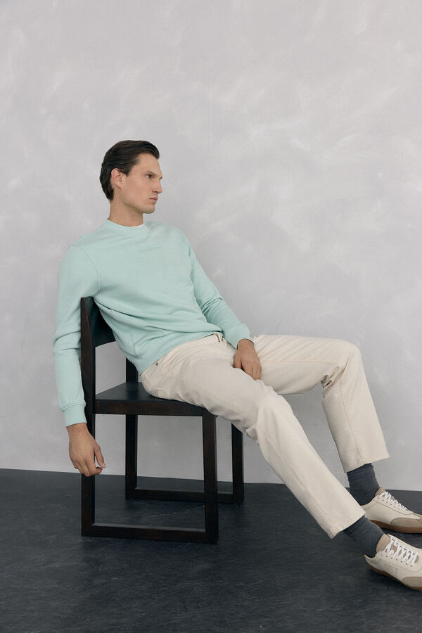 Pedro del Hierro Sudadera cuello caja Verde