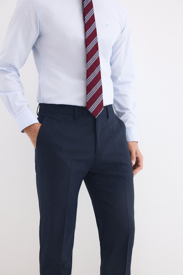 Pedro del Hierro Pantal&oacute;n canvas slim bi-stretch Azul