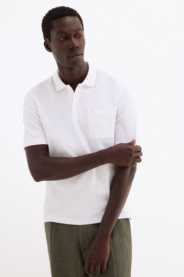 Pedro del Hierro Polo textura Blanco