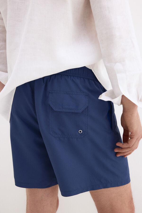 Pedro del Hierro Ba&ntilde;ador liso big logo lateral Azul