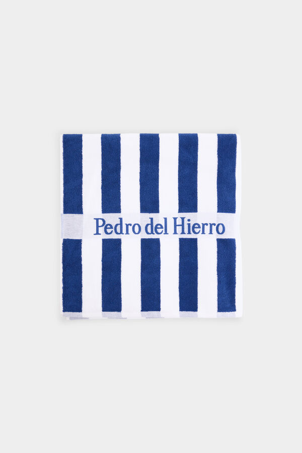 Pedro del Hierro Toalla playa rayas Azul