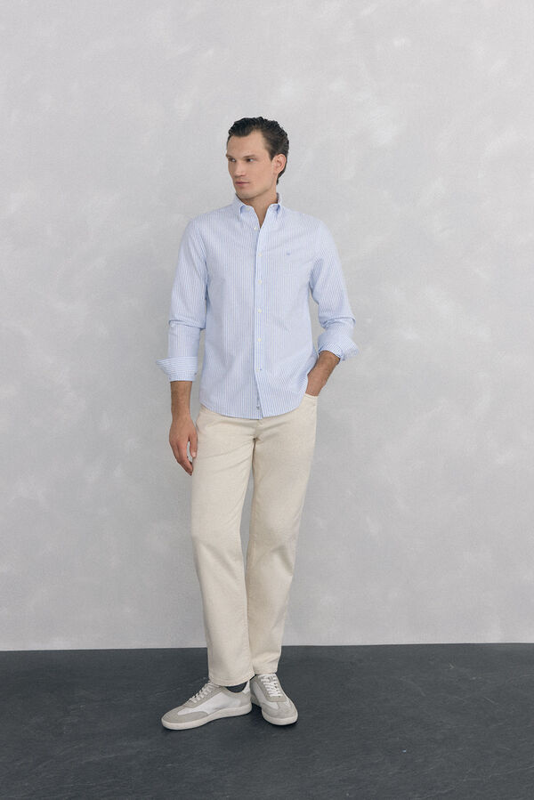 Pedro del Hierro Camisa iconic oxford raya candela Azul