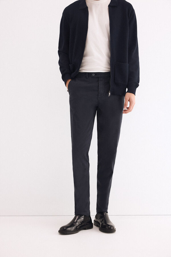 Pedro del Hierro Pantal&oacute;n chino slim fit Azul