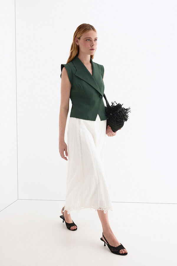 Pedro del Hierro Chaleco cruzado Verde