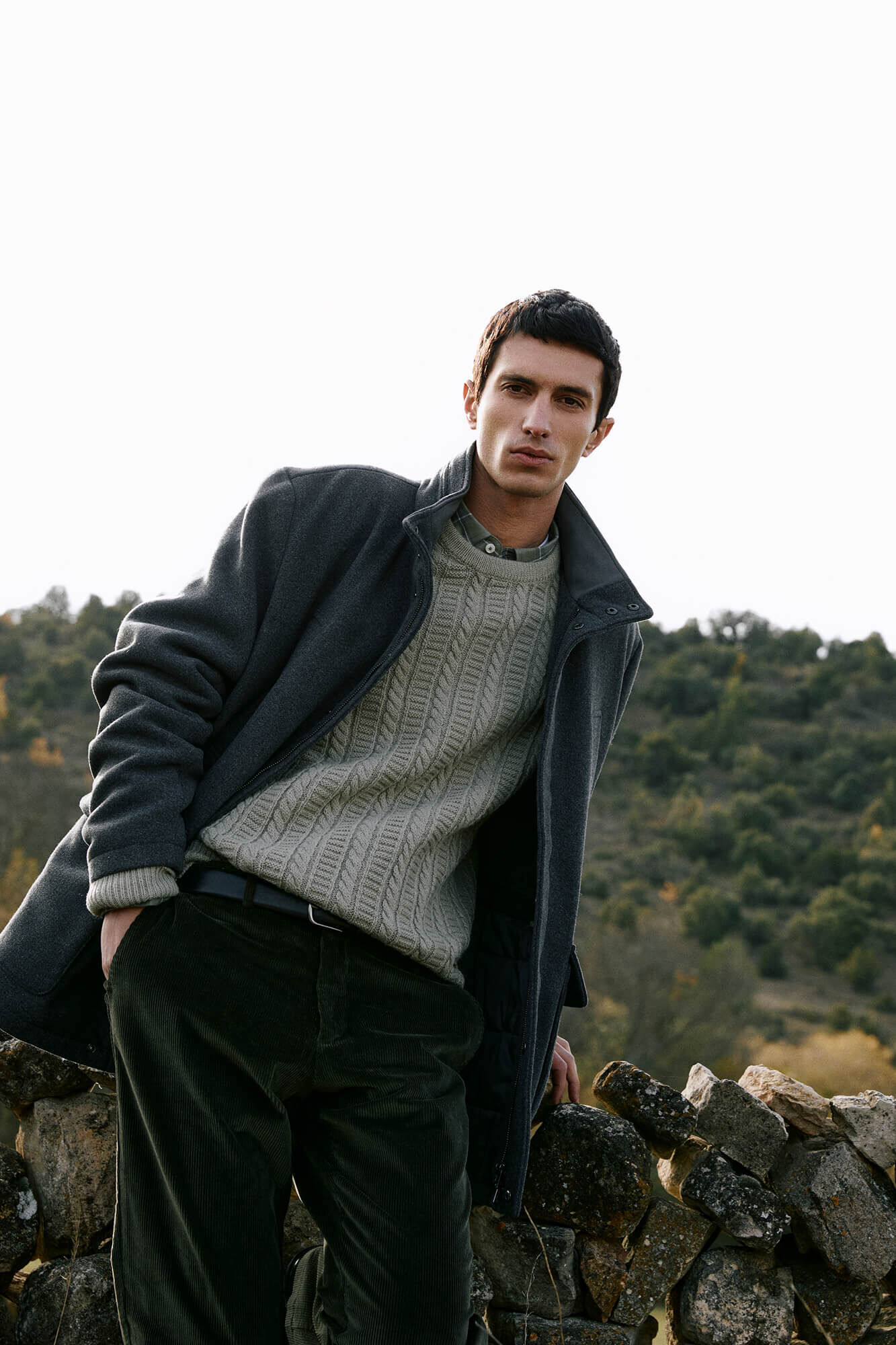 Pedro del Hierro Chaqueta lana bolsillos