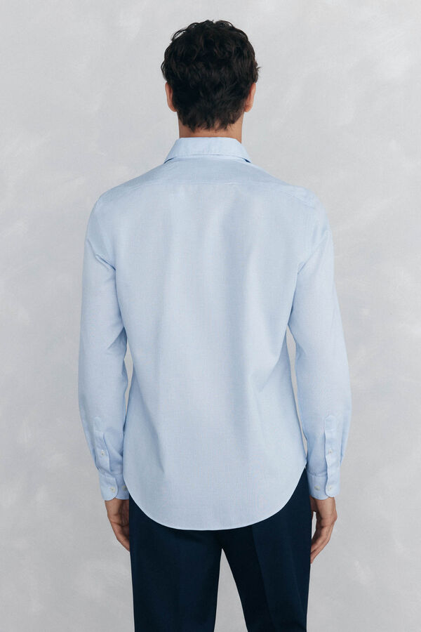 Pedro del Hierro Camisa de vestir con estructura non iron + antimanchas slim fit Azul