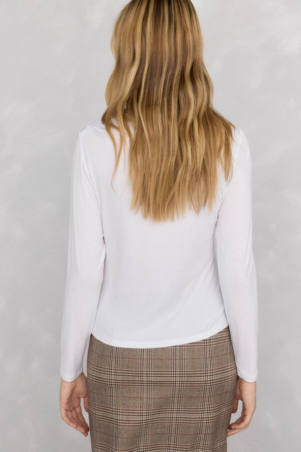 Pedro del Hierro Playera fluida con pu&ntilde;os Blanco