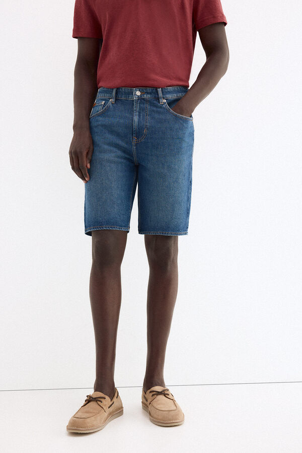 Pedro del Hierro Bermuda denim regular Azul