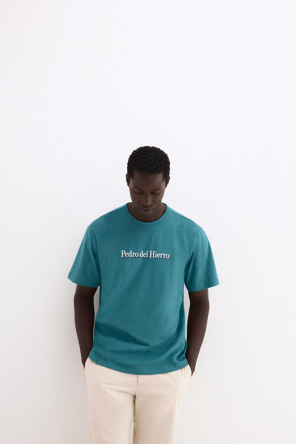Pedro del Hierro Camiseta logo Turquesa