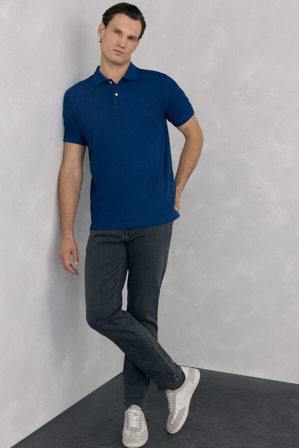 Pedro del Hierro Polo b&aacute;sico piqu&eacute; Azul